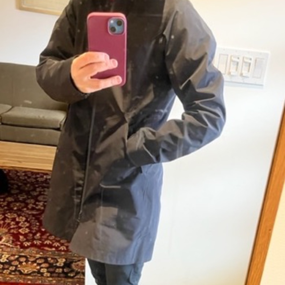 M0851 TWO-WAY ZIPPER RAIN COAT XS
